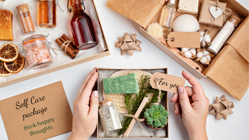 Sustainable packaging wraps made from recycled paper and translucent glassine sleeves