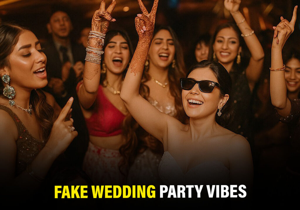People enjoying fake party - a new trend